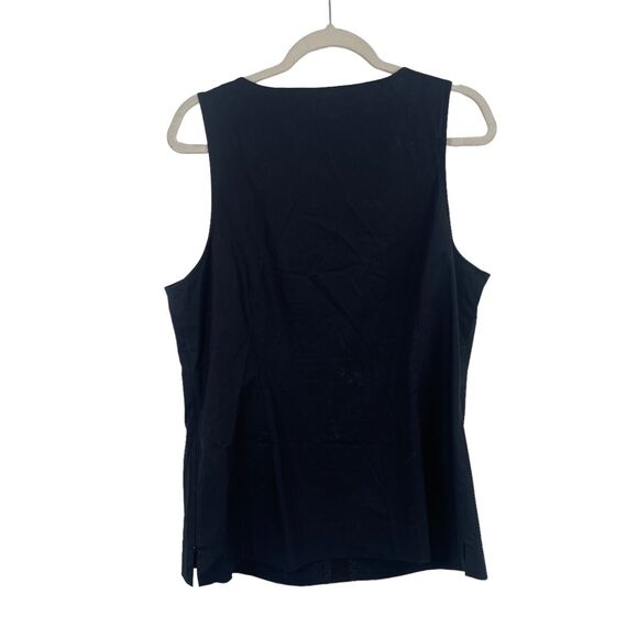 Halogen Black Sequin Sleeveless Blouse Career Womens Large - Picture 6 of 7